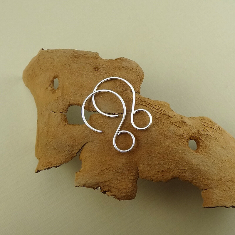 Handmade ear hooks, sterling silver ear wires, rounded and hammered earring wire