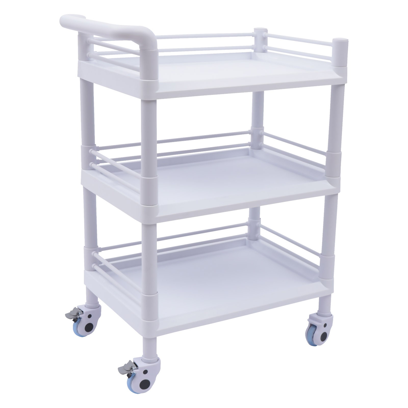 Mobile Utility Cart 3 Tier Rolling Storage Cart with Wheels for Spa Salon