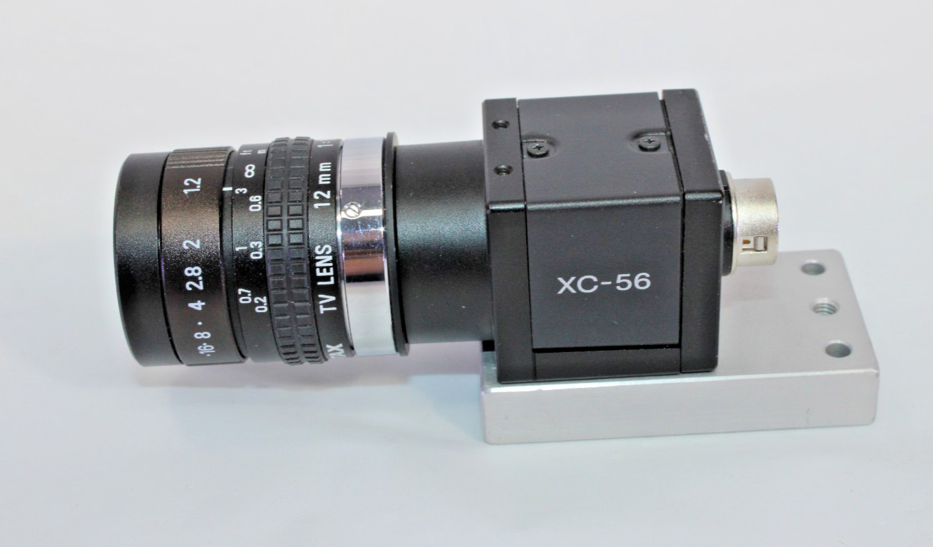Sony XC-56 CCD Industrial Camera & Pentax TV Lens 12mm 1:1.2, For Parts/Repair