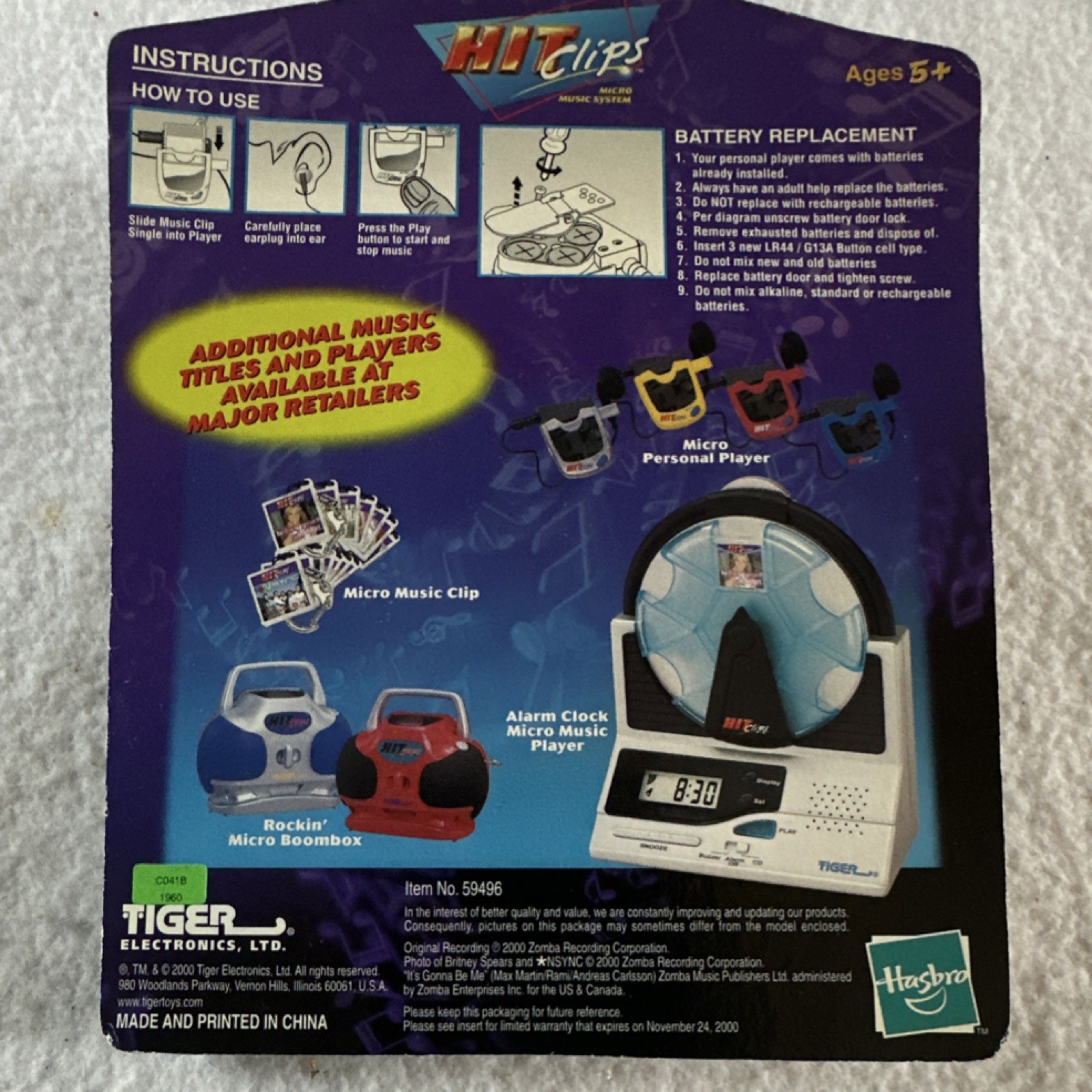 Tiger Electronics HitClips Micro Music Player NSYNC It's Gonna Be Me 2000 Music