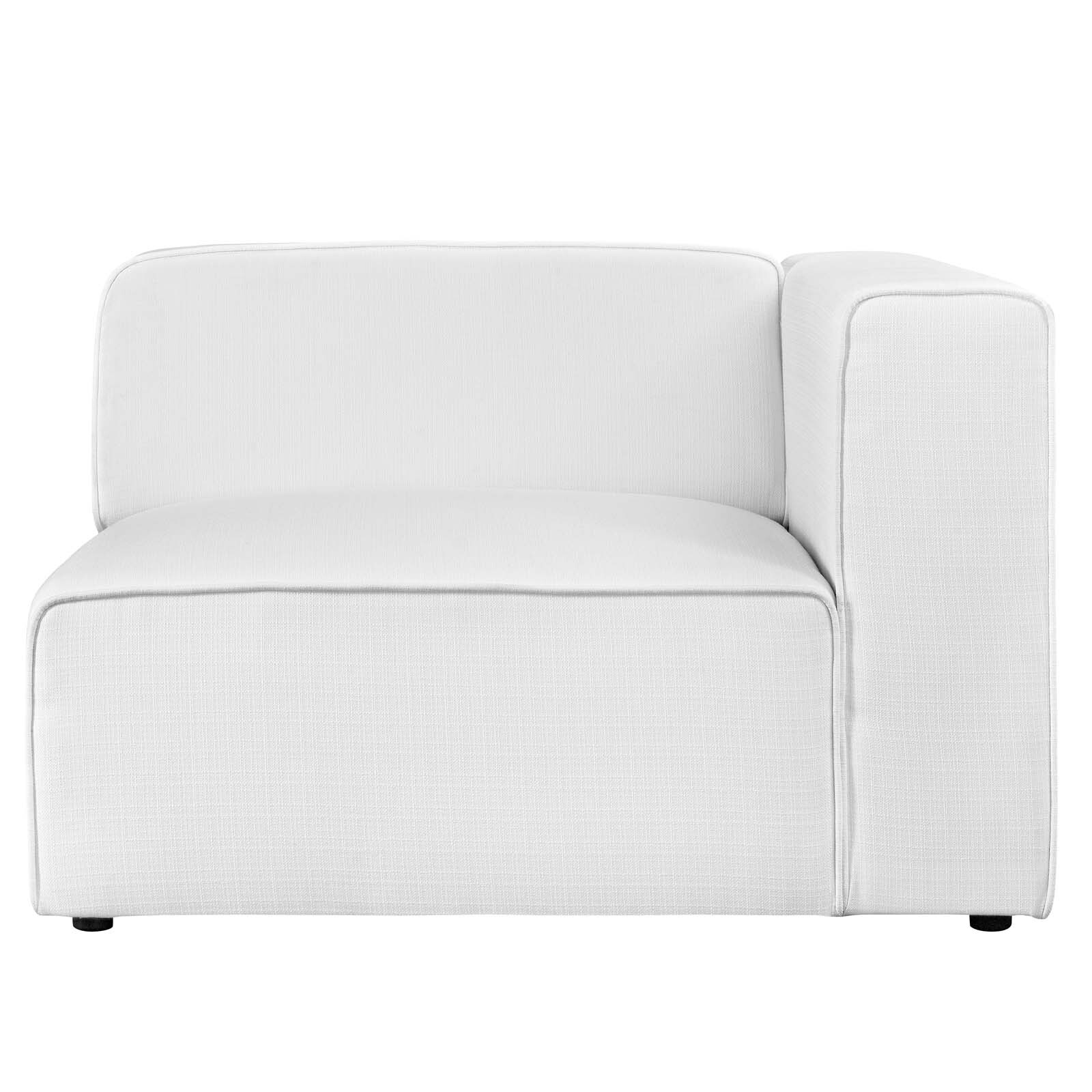 Modway Mingle Fabric Right-Facing Sofa in White