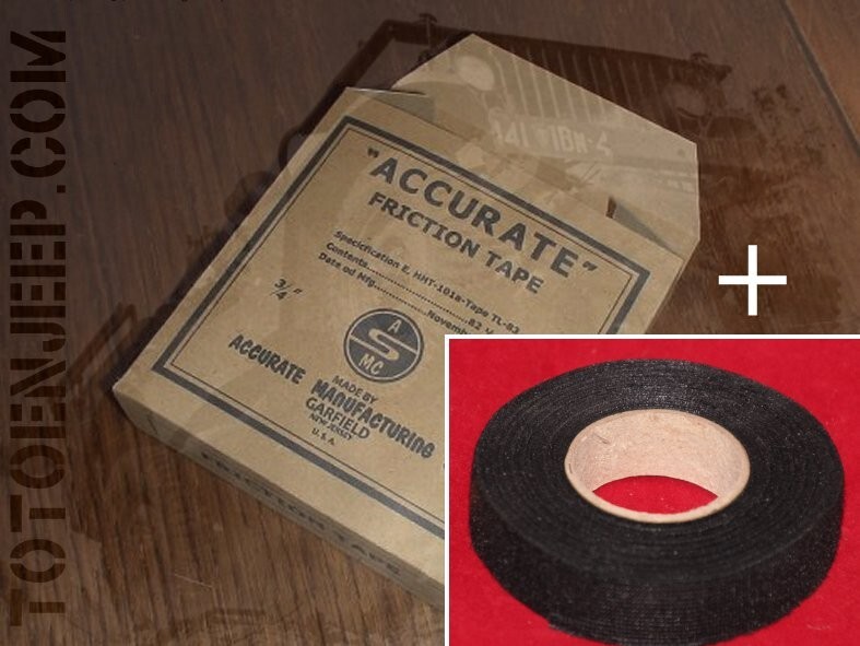 FRICTION BOX TAPE TH101 BLACK ACCURATE ENGINEER EDGE LOT. JEEP WILLYS