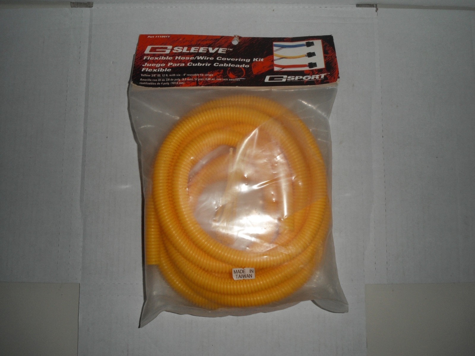 new g sleeve yellow flexible hose wire covering kit 12 ft auto