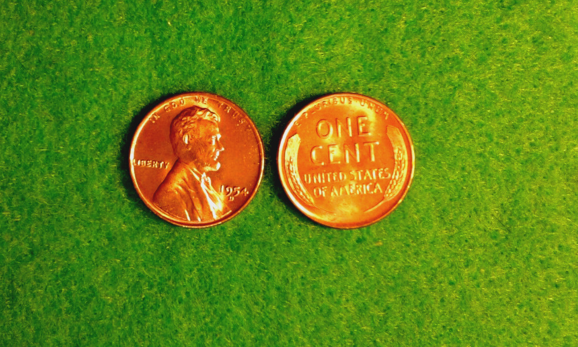 1954-D Lincoln Wheat  Cent  Au  Unc  Not Gem But  A Nice  US  Coin