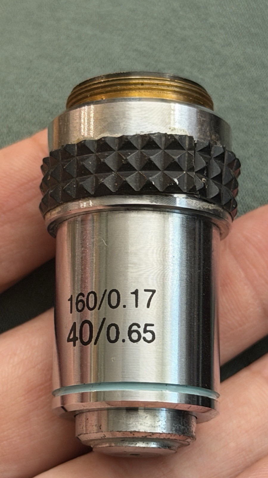 Microscope objective 160/0.17 40/0.65 cambridge instrument lens