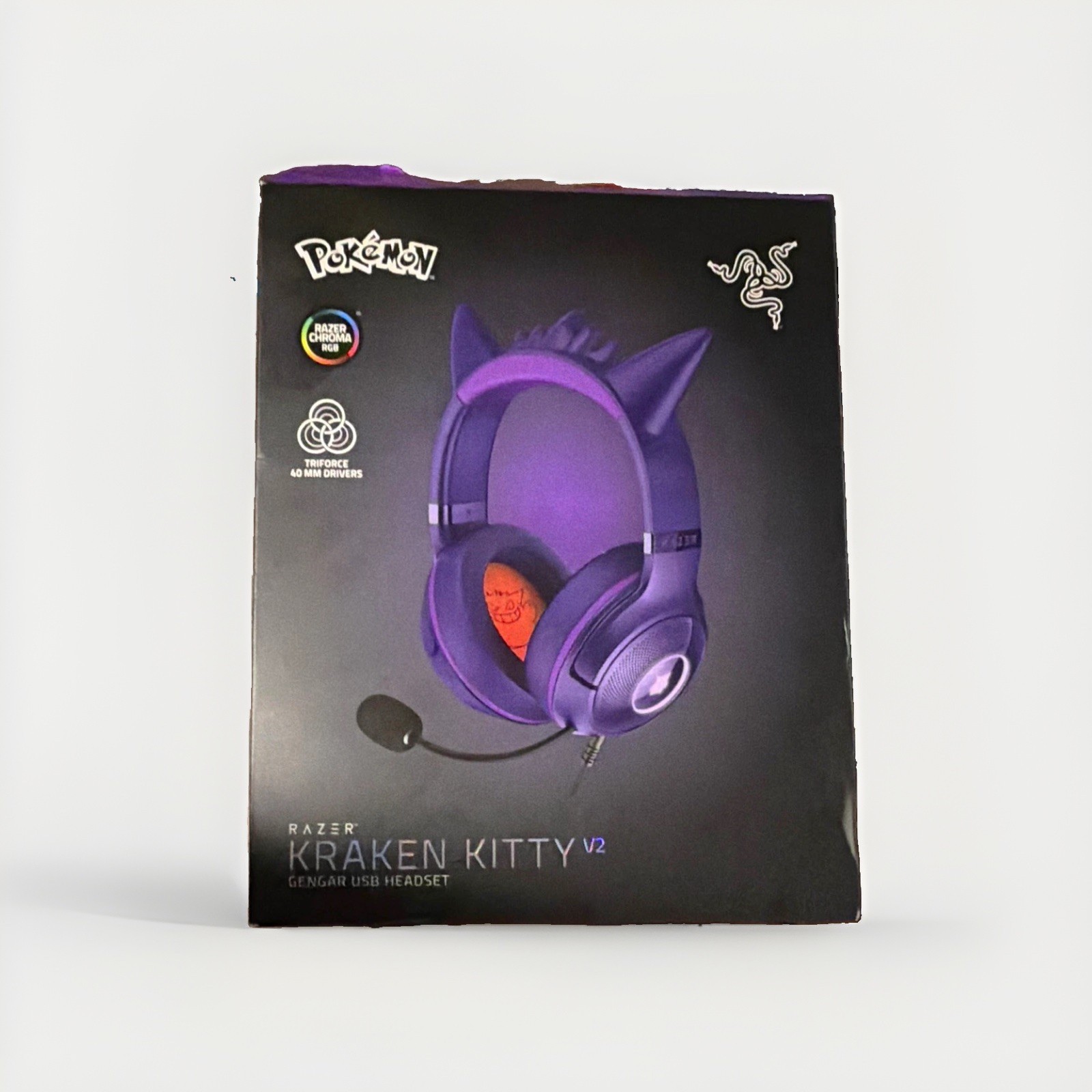 Razer Kraken Kitty V2 Pokémon Edition USB Over-Ear Gaming Headset Purple