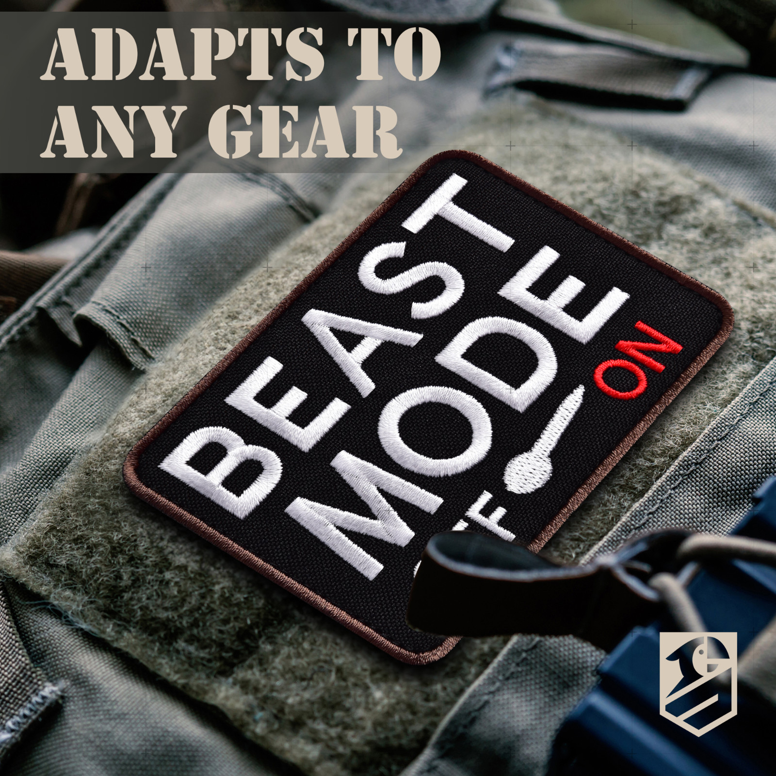 2pcs Beast Mode ON Patch Embroidered Tactical Morale Patches