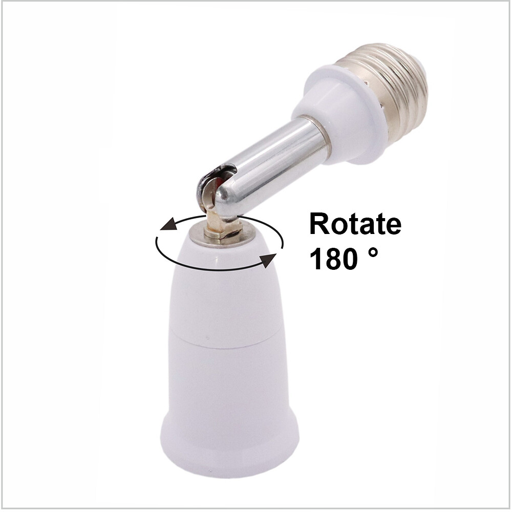 2Pcs E26 E27 to E26 E27 Light Bulb Socket Converter Lamp Holder Adapter Extender