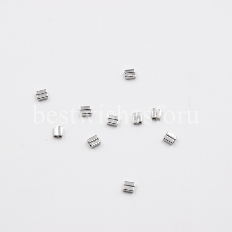 100 Pcs Dental Orthodontic Crimpable Hooks Double Tubes Stops Lingual Buttons