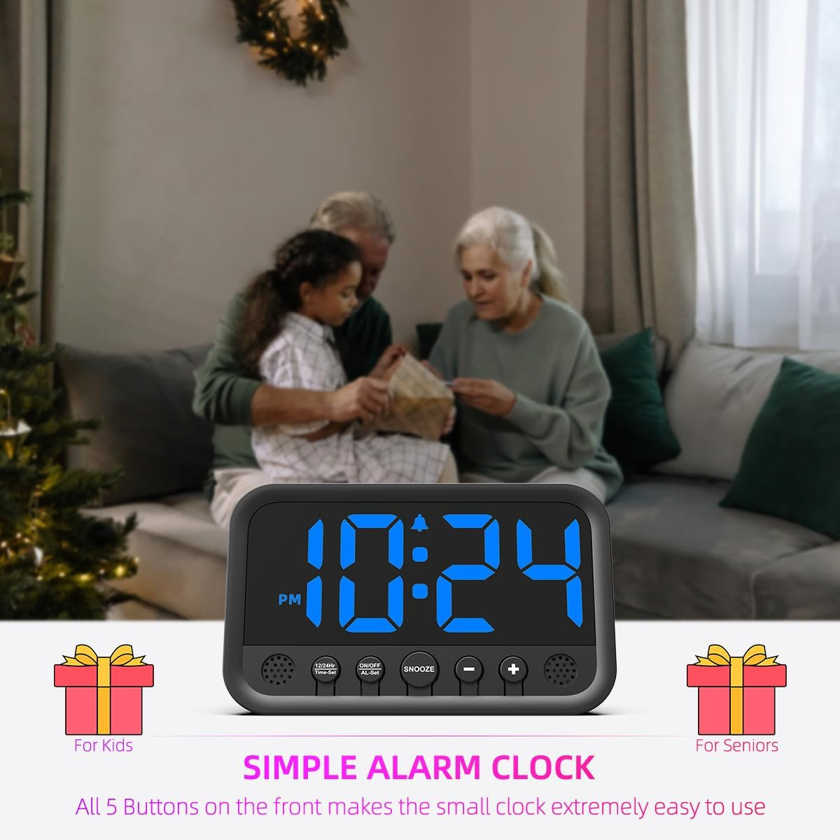 Super Extremely Extra Loud Alarm Clock for Very Heavy Sleeper Battery Backup NEW