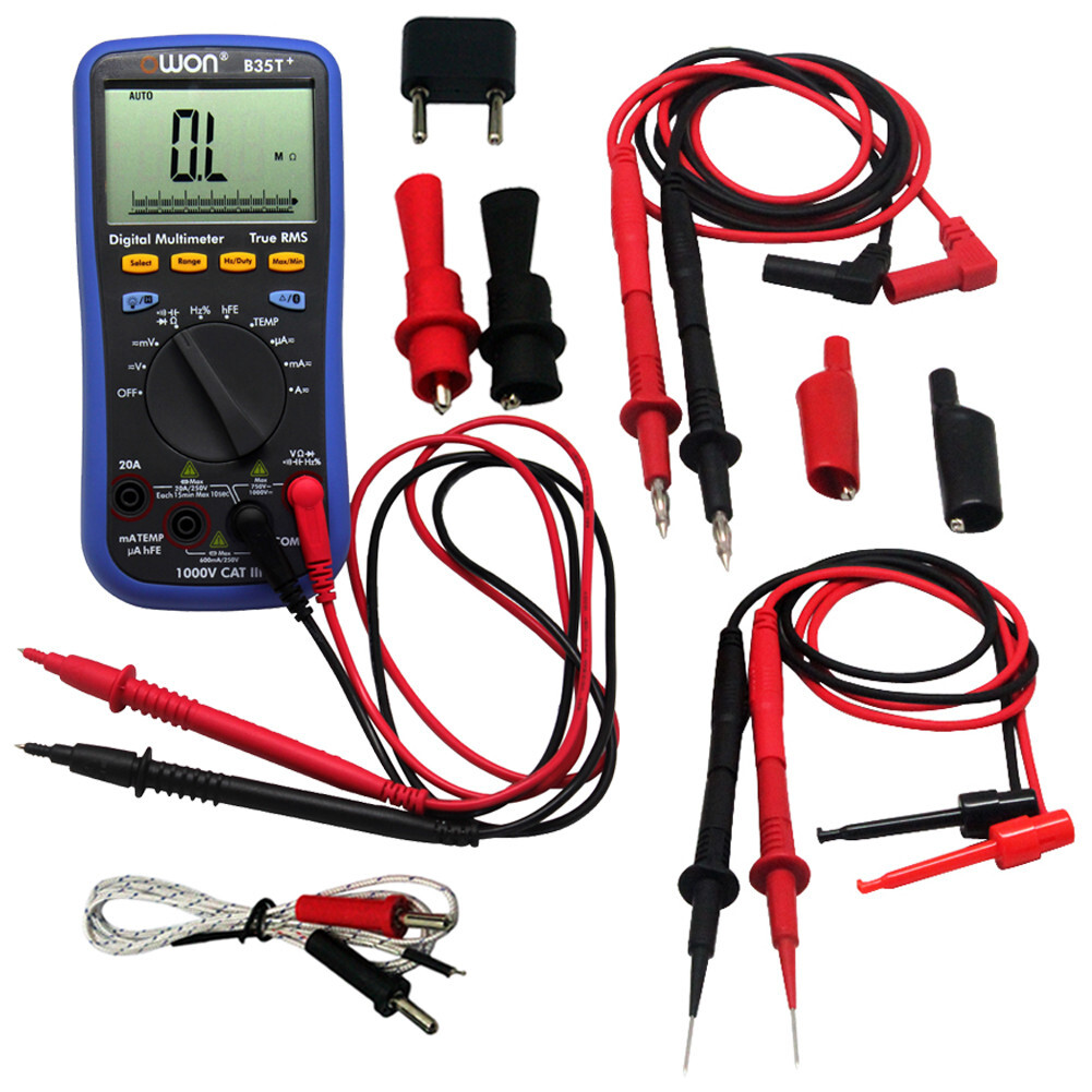 OWON large LCD B35T+ Multimeter Bluetooth download datalogger with TLP20157