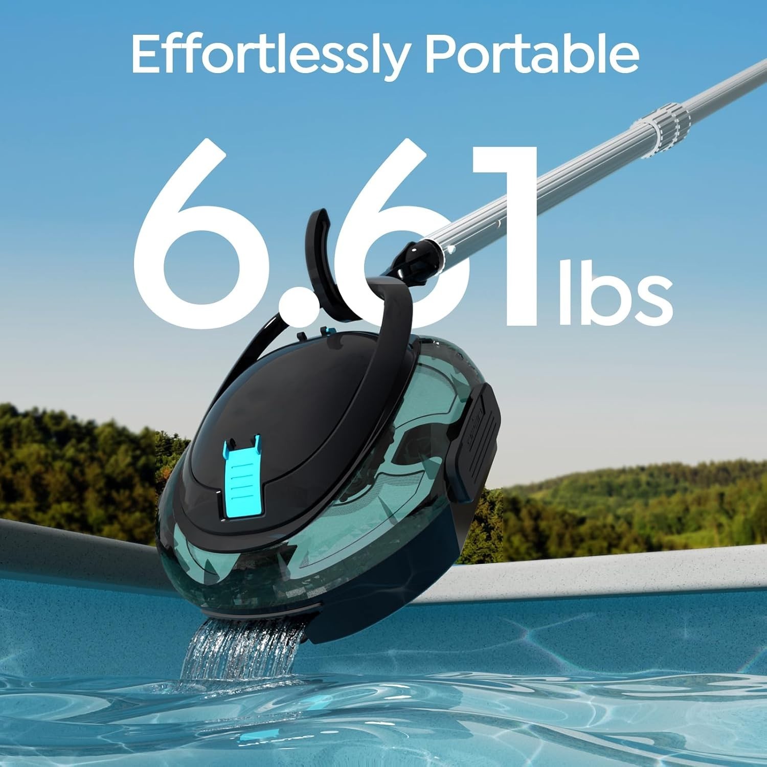 BRINBO S2 Cordless Pool Vacuum Robot; Automatic Flat Pool Cleaner