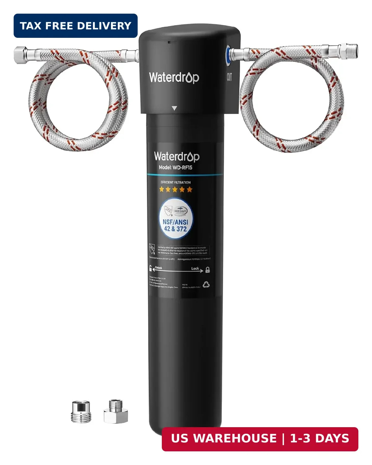 15UA Under Sink Water Filter System, Reduces Lead, Chlorine, Bad Taste