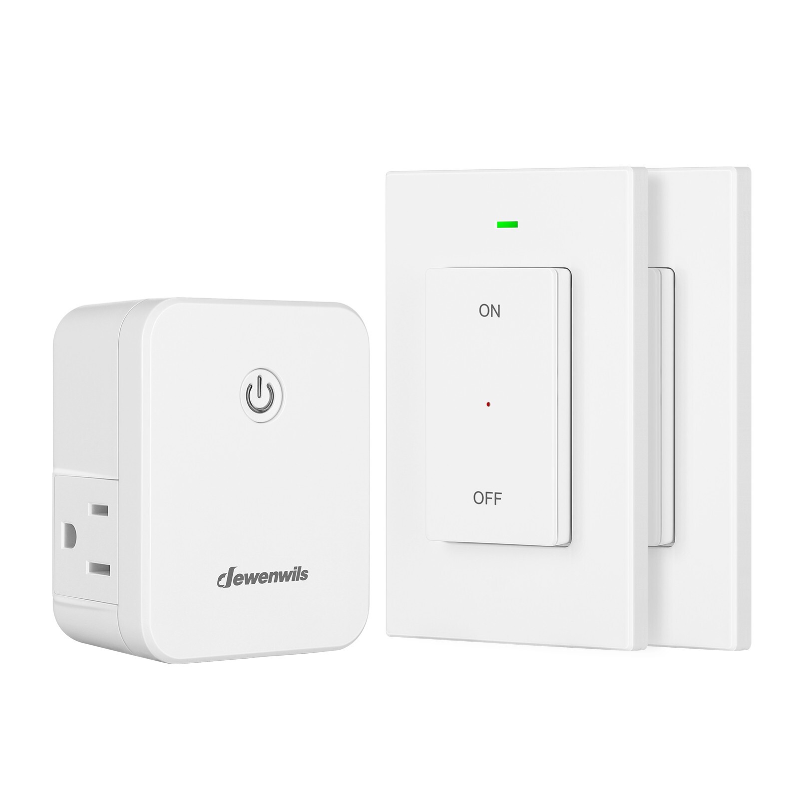 DEWENWILS Remote Control Outlet, Wireless Wall Light Switch 2 Side Outlets