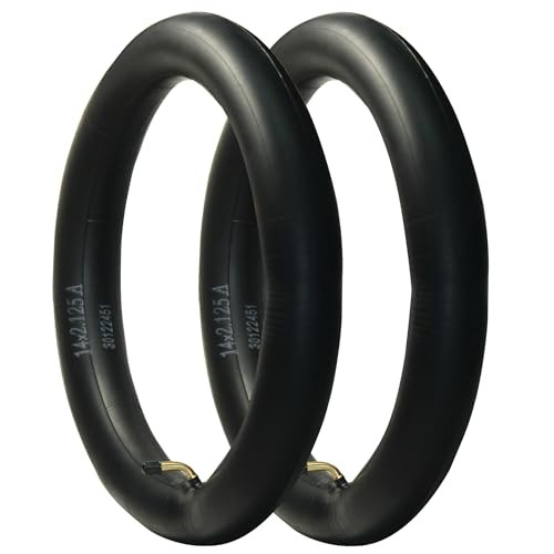 Libereco 2 Pack 12x2.125(12 1/2x2 1/4)/14x2.125 Bike Tube 14x2.125" Bent Valve