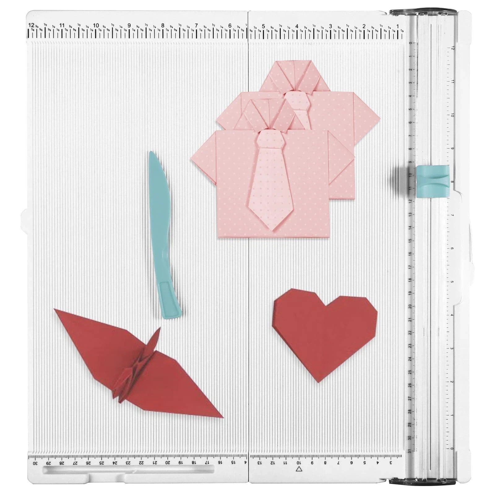 Scoring Board Paper Trimmer, Includes 12x12 Inch Folding Scoring Board, Scori...
