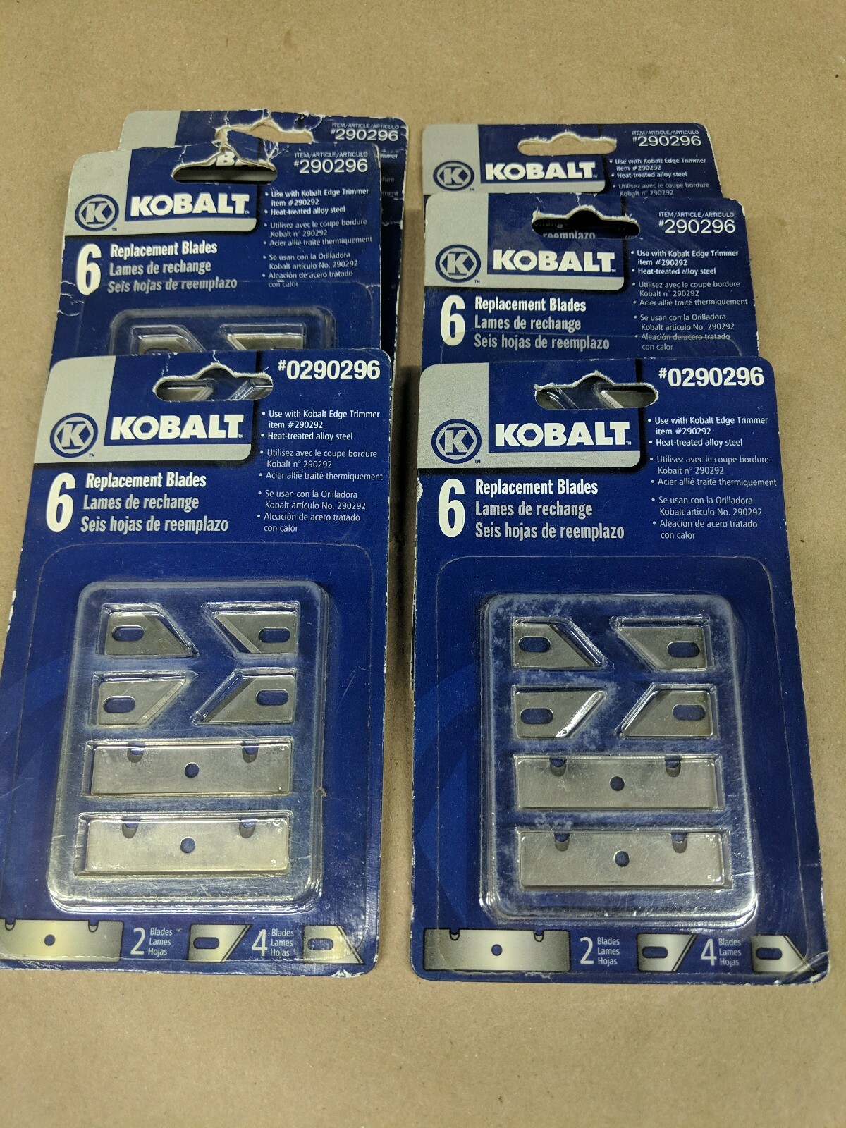 Kobalt 6 pack Replacement Blades for Edge Trimmer - 290296 - NEW! Lot of 6