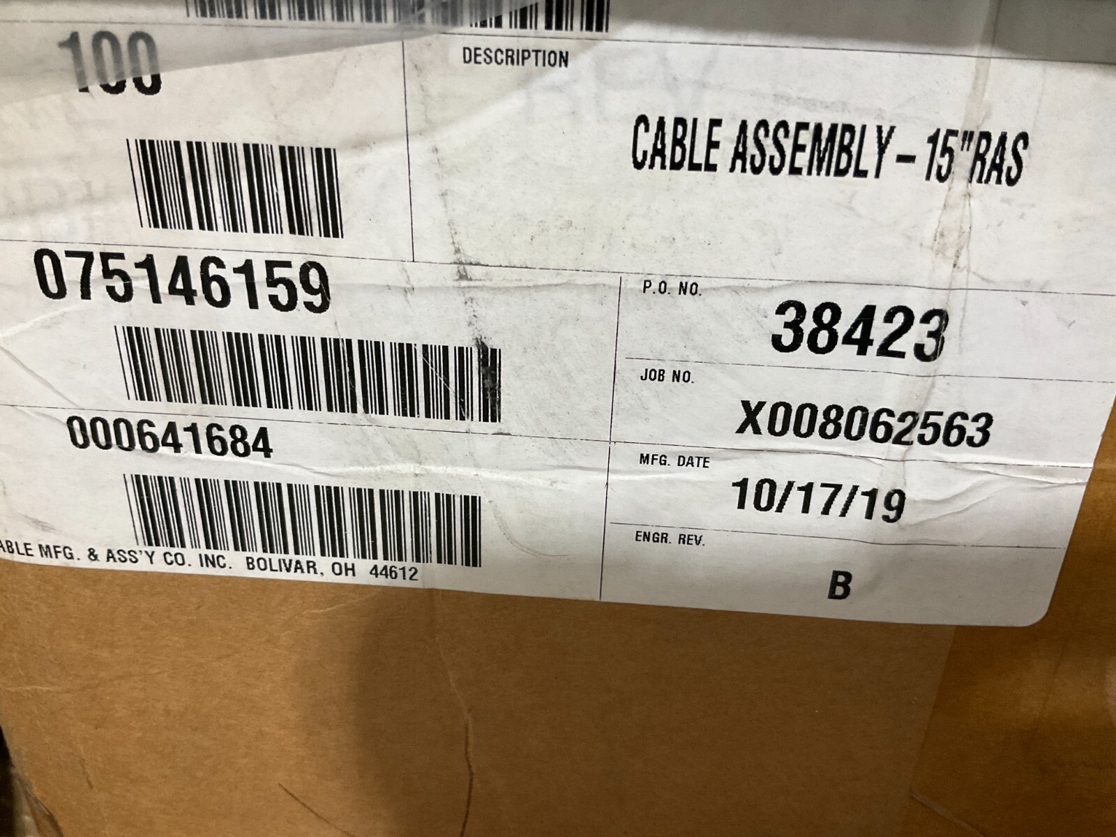 EZGO CMA12120 Cable Assy New (TSC)