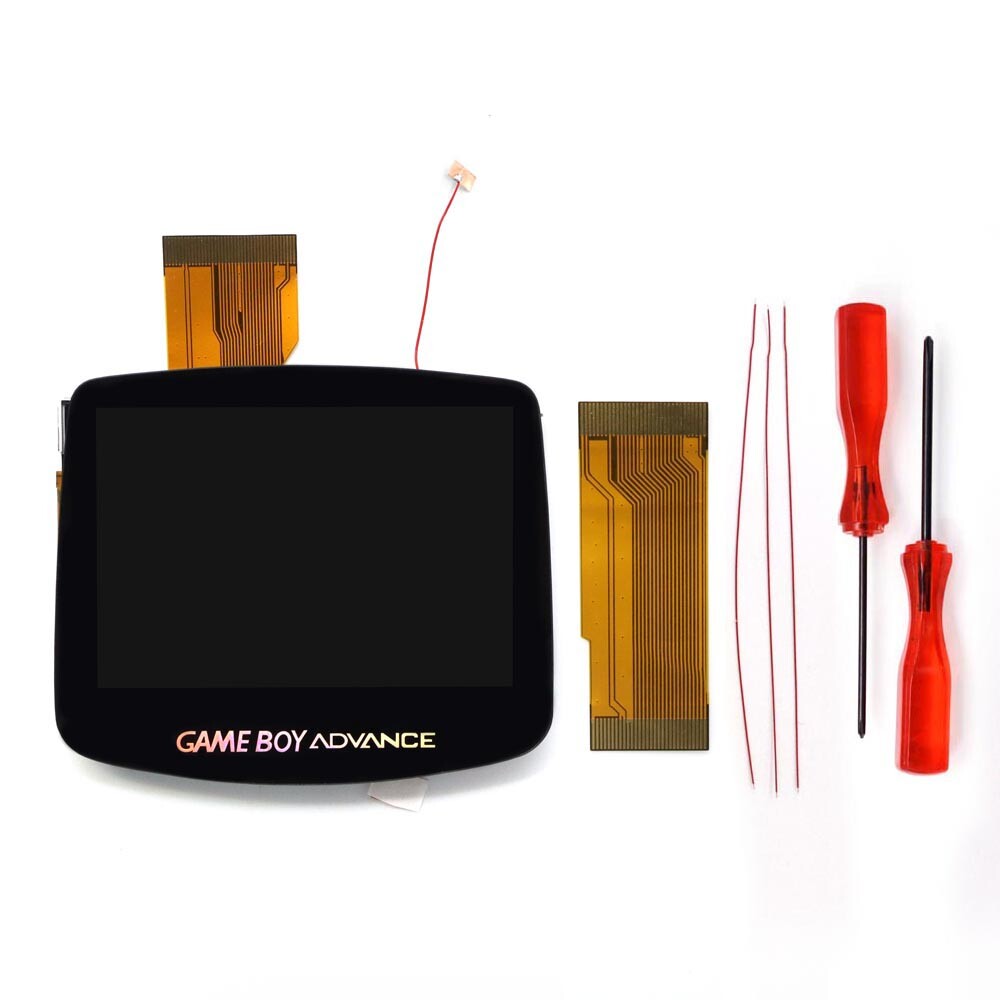 Drop in GBA IPS V5 LCD Laminated Screen Kit W/Battery Shell For Gameboy Adavance