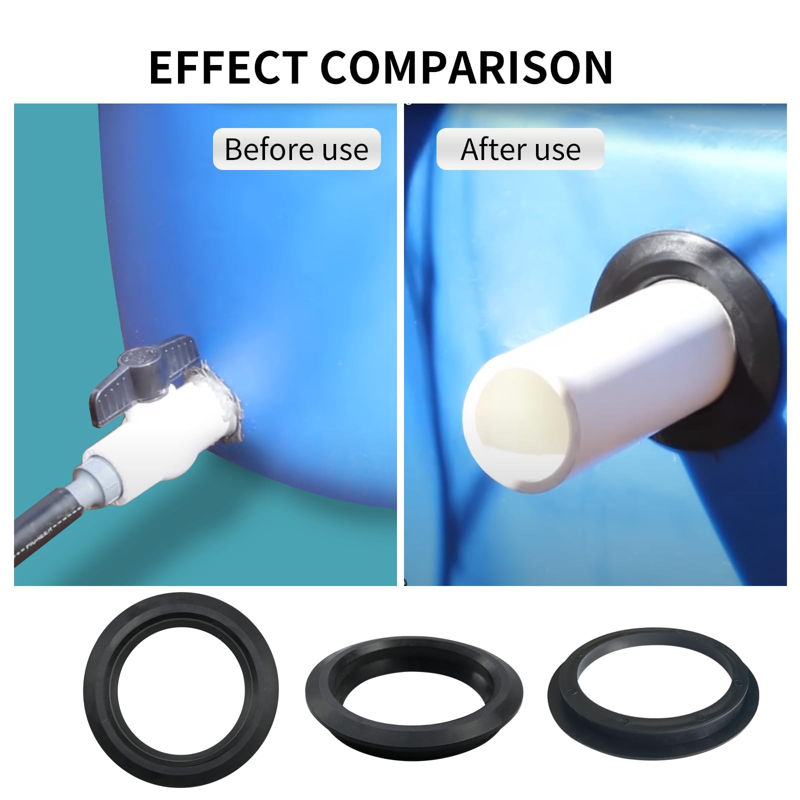 Vsttar 2 pack 4" flexible tank adapter