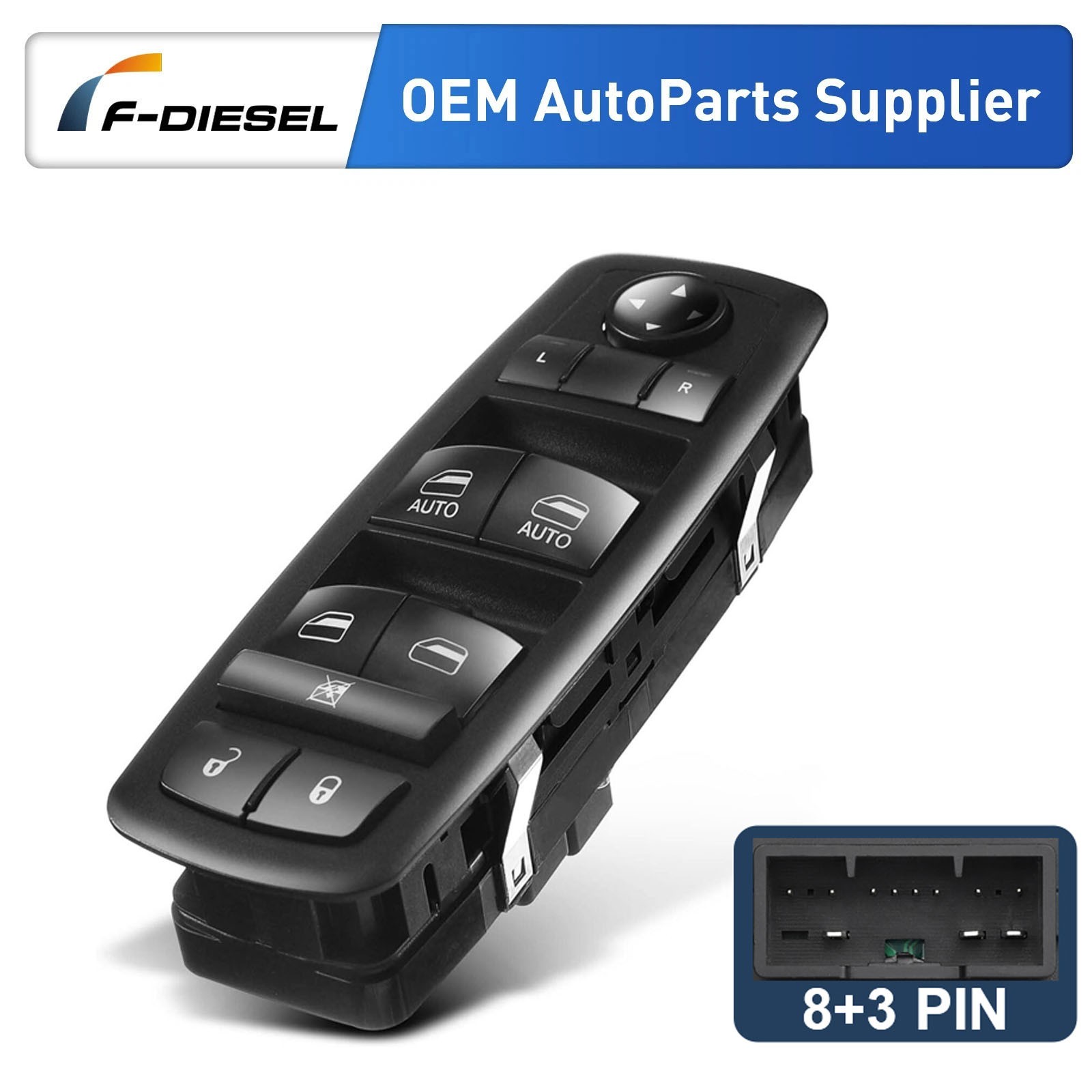 Master Power Window Switch Driver Side For 2011-19 Dodge Charger 16-22 Ram 1500