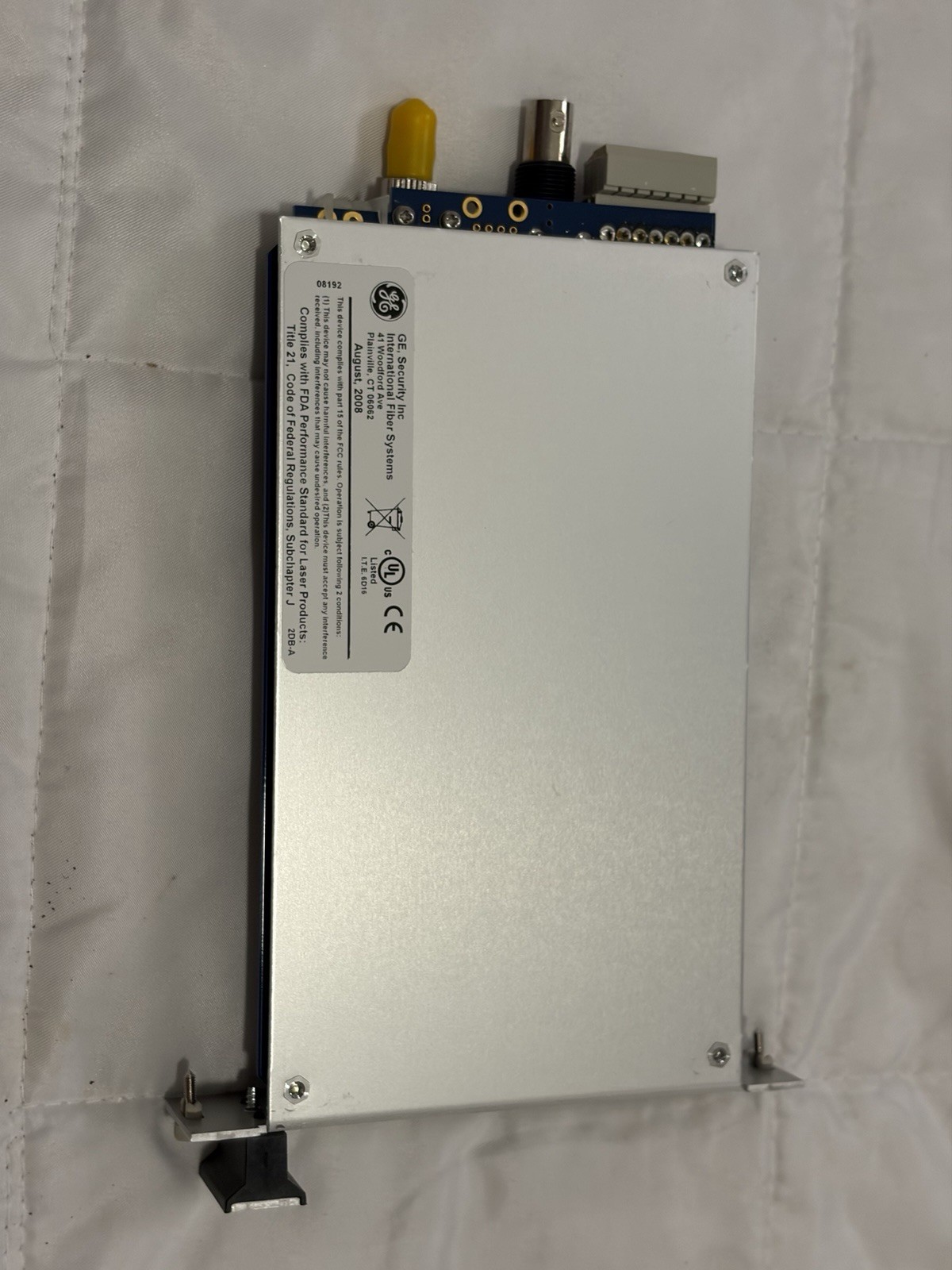 GE Security VR1930WDM-R3 Video Receiver Data Transceiver IFS Fiber Module