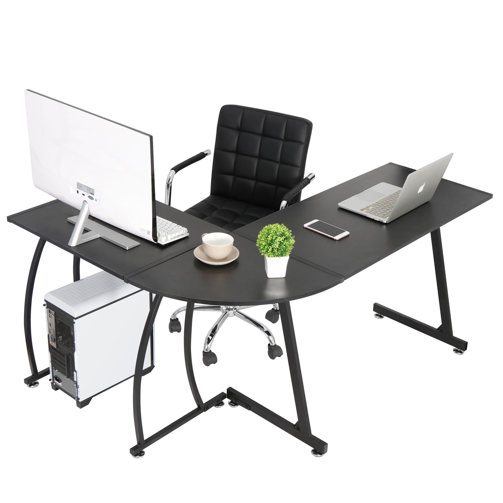 L-Shaped Corner Desk Computer Gaming Desk Writting Table  PC Table  Home Office