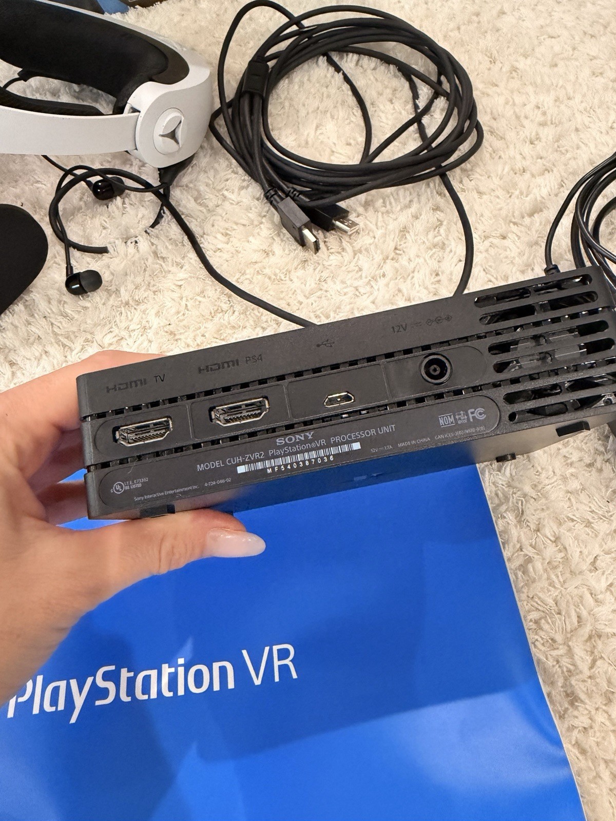 Sony PlayStation VR Virtual Reality Headset PSVR Used With Box Camera