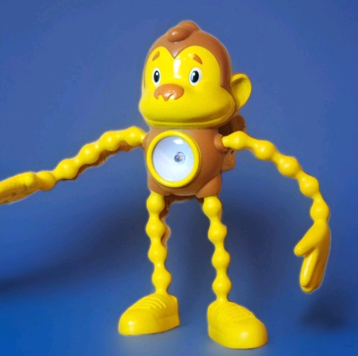 Little Tikes Flashlight Twisty-Glo MONKEY Yellow & Brown Light  Strobe Toy