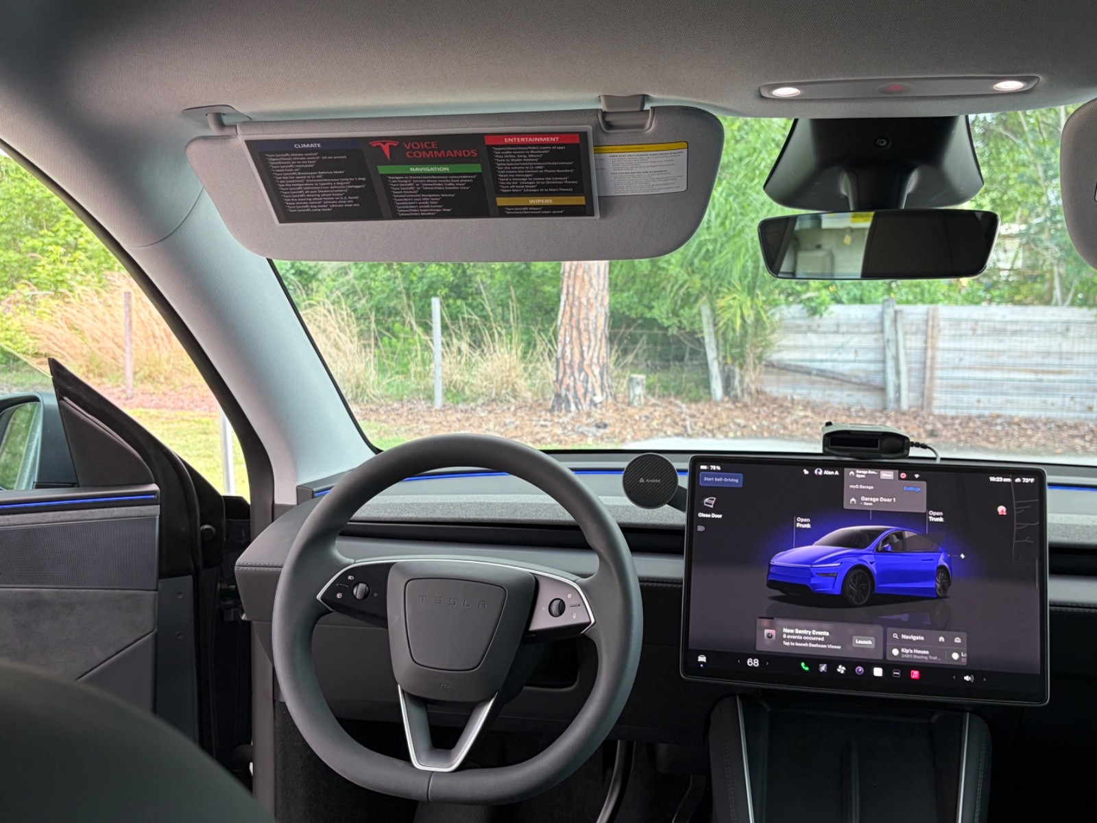 Tesla Voice Command Placard... For all Models...S, 3, X, Y, & CyberTruck