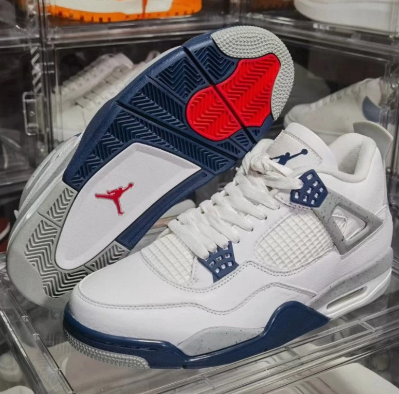 Jordan 4 "Midnight Navy" Mid Top Men's Retro Basketball Shoes