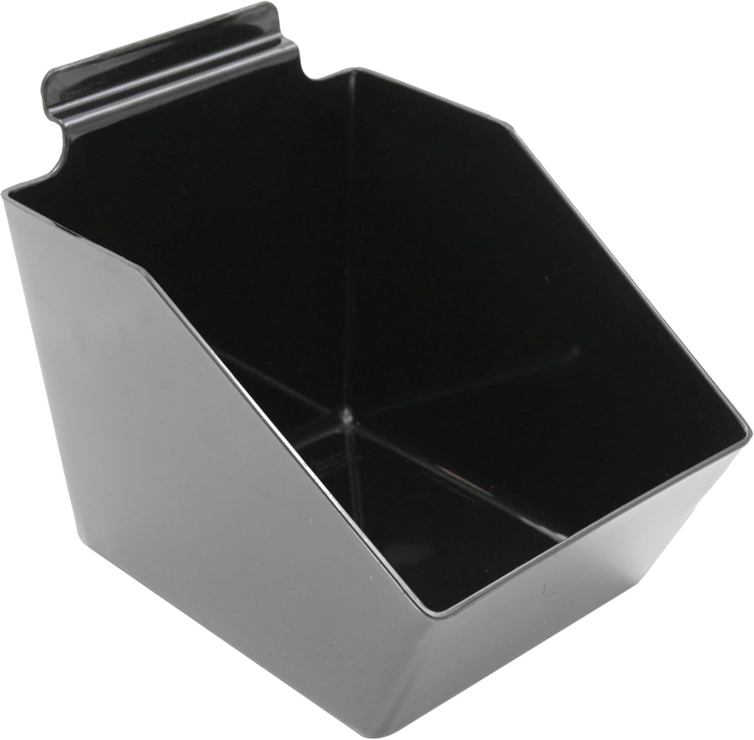 10 Slatwall Bins Dump Acrylic Black 7 ½” L X 6” W X 5 ½” Plastic Retail Display