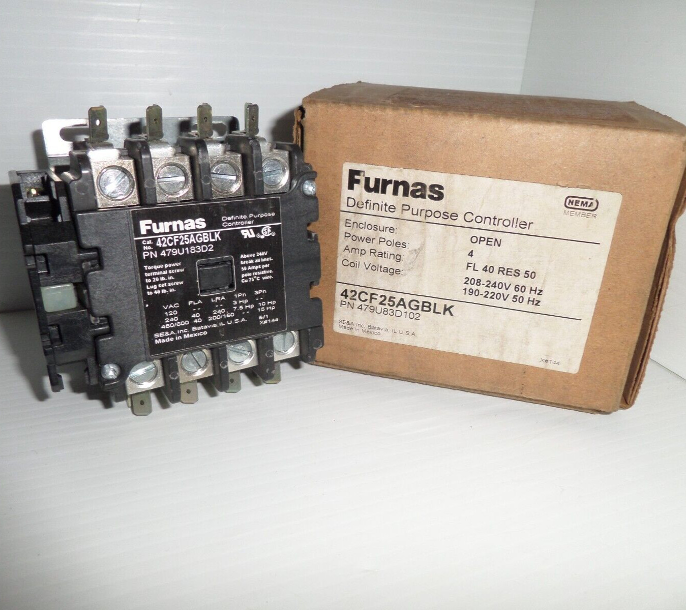 ⭐NEW IN BOX⭐ FURNAS SIEMENS 42CF25AGBLK DEFINITE CONTROLLER