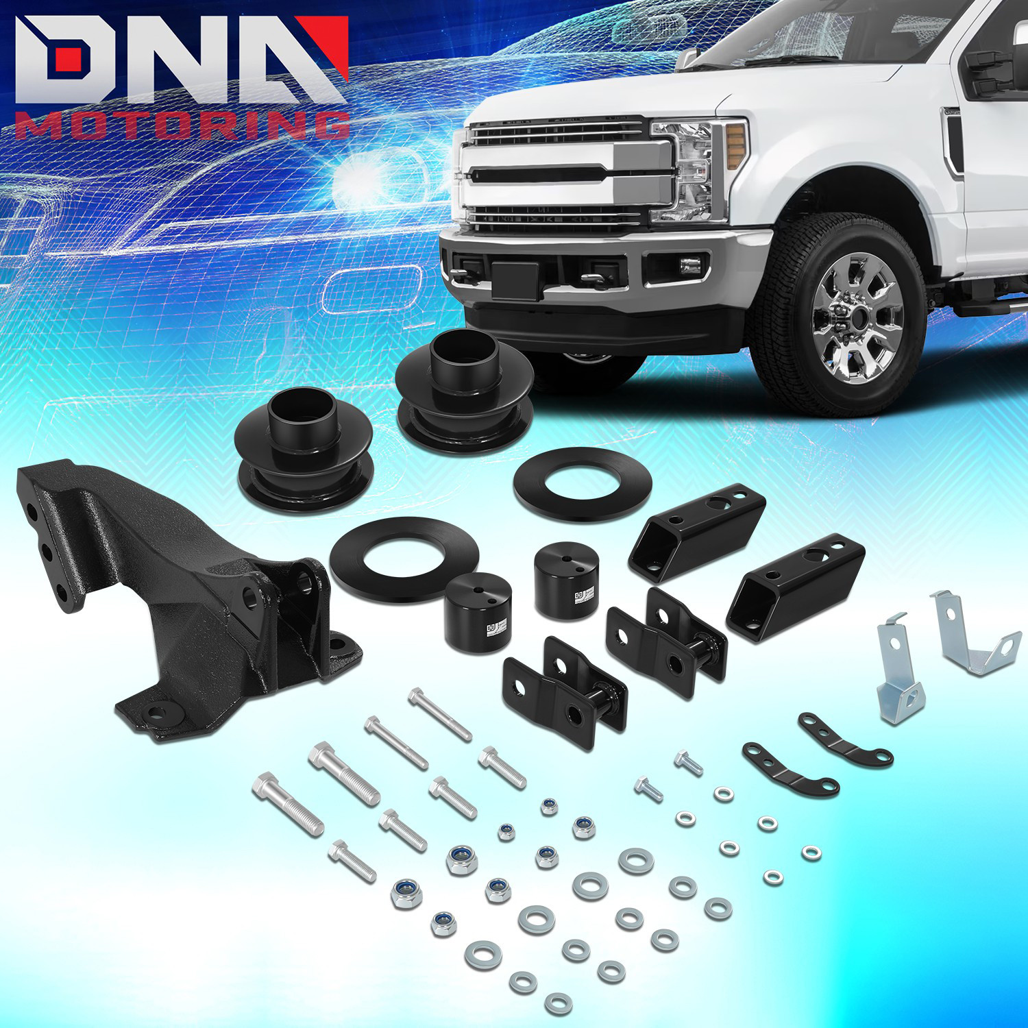J2 For 2011-2024 F250 F350 4WD 2.5" Front Coil Spring Lift Leveling Spacer Kit