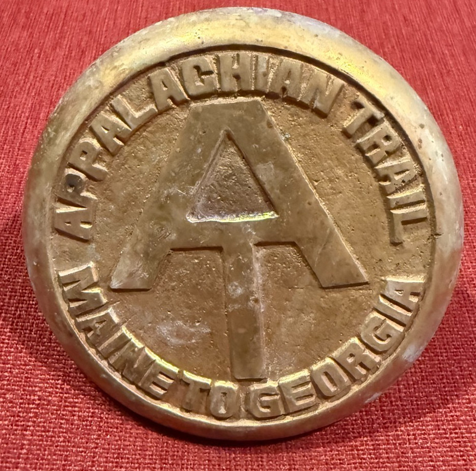 Appalachian Trail Maine to Georgia Brass Ground Marker Heavy New Old Stock