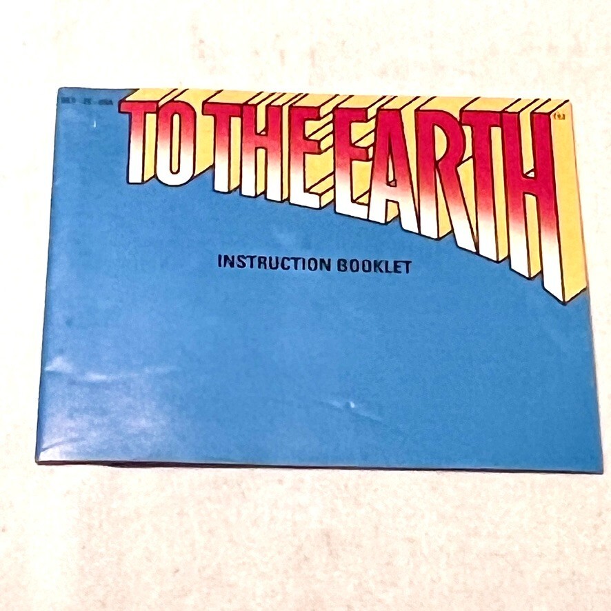 Original TO THE EARTH Instruction Booklet 1990 Nintendo Game Boy Manual