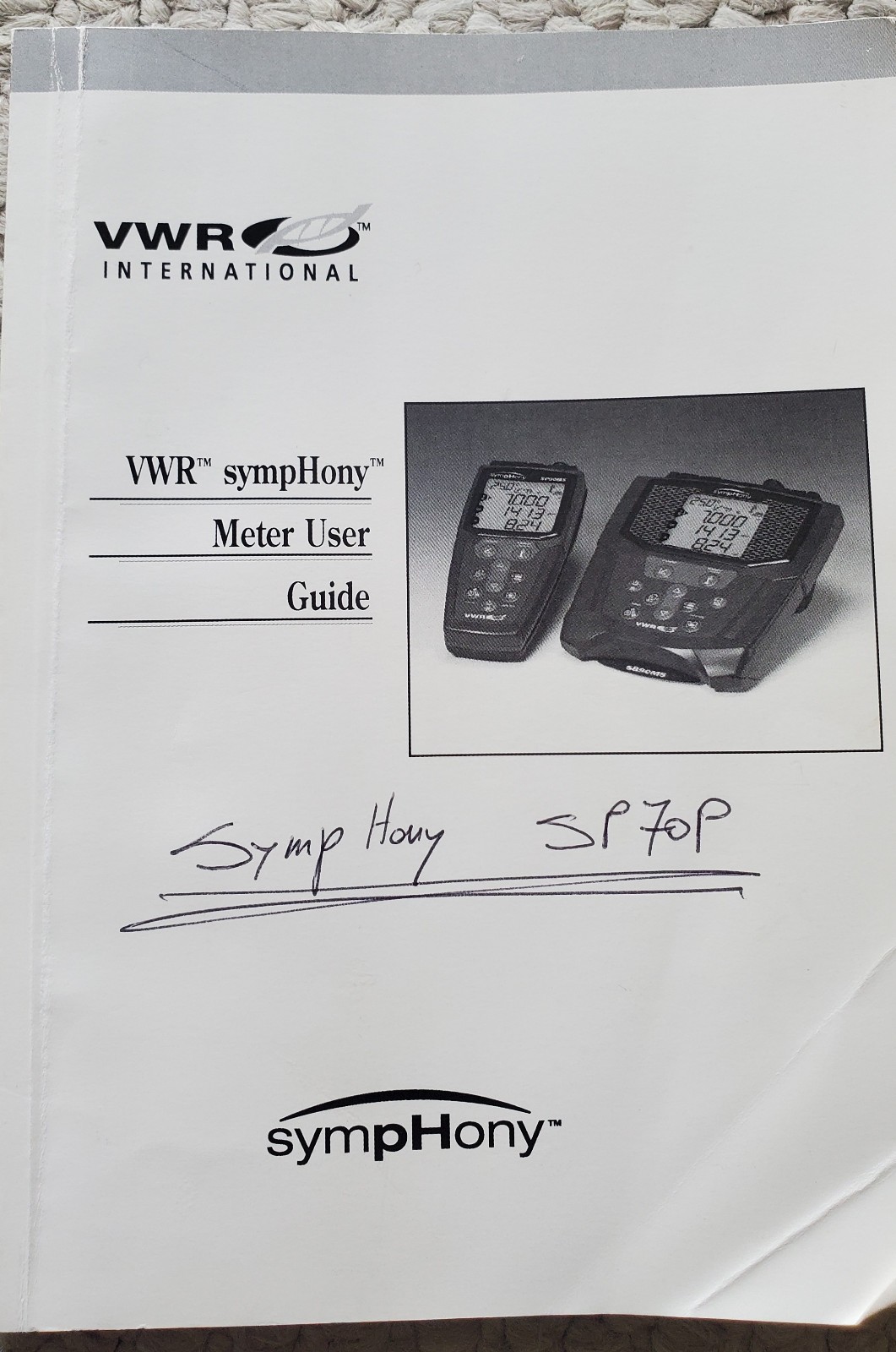 Portable (also batttery powered) Handheld pH Meter, VWR Symphony SP70P