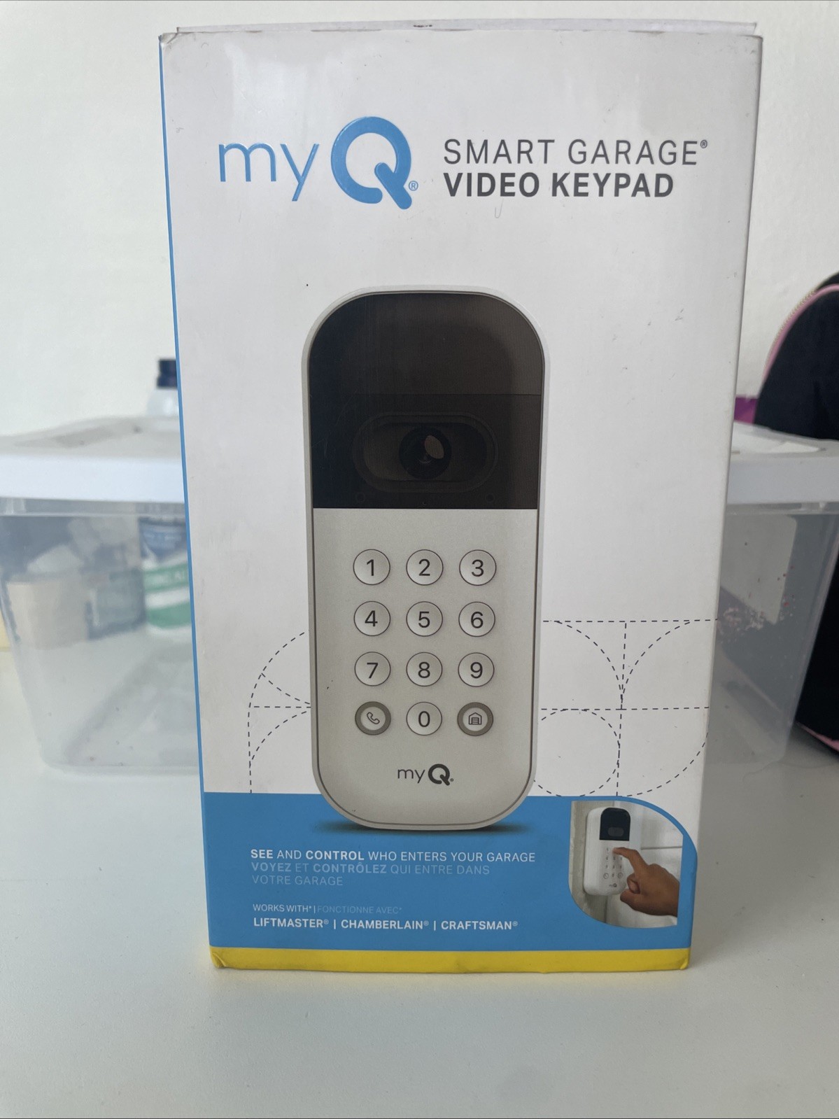 myQ Garage Video Keypad VKP1-MYQ Wi-Fi LiftMaster Chamberlain Craftsman White