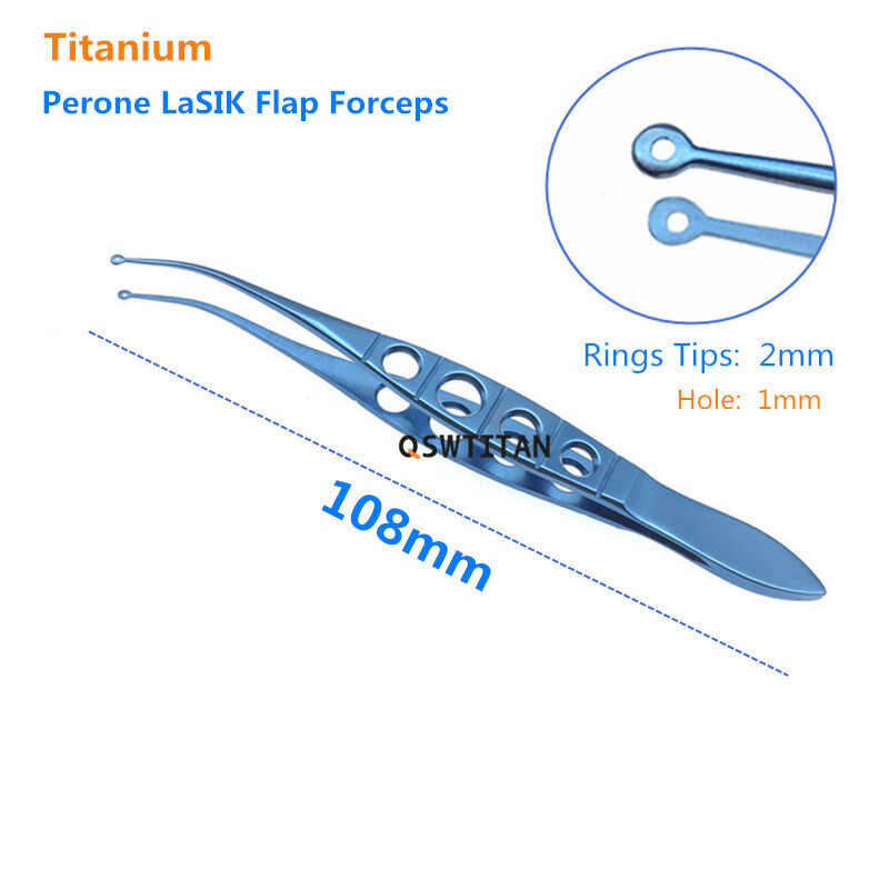 Titanium LASIK Forceps Ring Tip Stainless Ophthalmic Tweezers Plastic Instrument