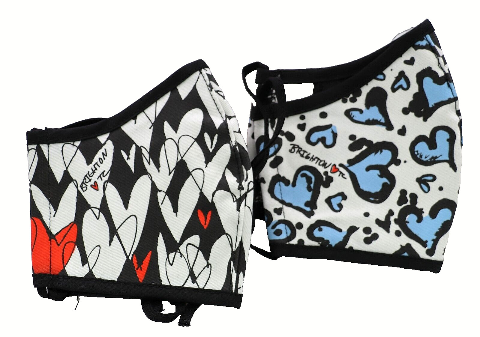BRIGHTON 2 Pack Love Heart Cotton Cloth Adult Face Mask Sweethearts New Package