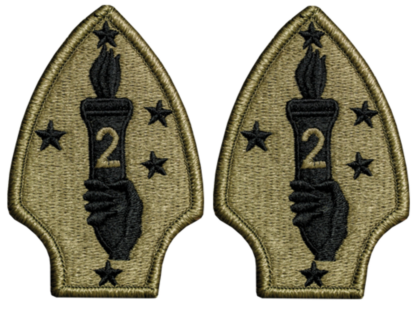 2nd Marine Division OCP Patch - U.S. Army Patch - 2 PACK