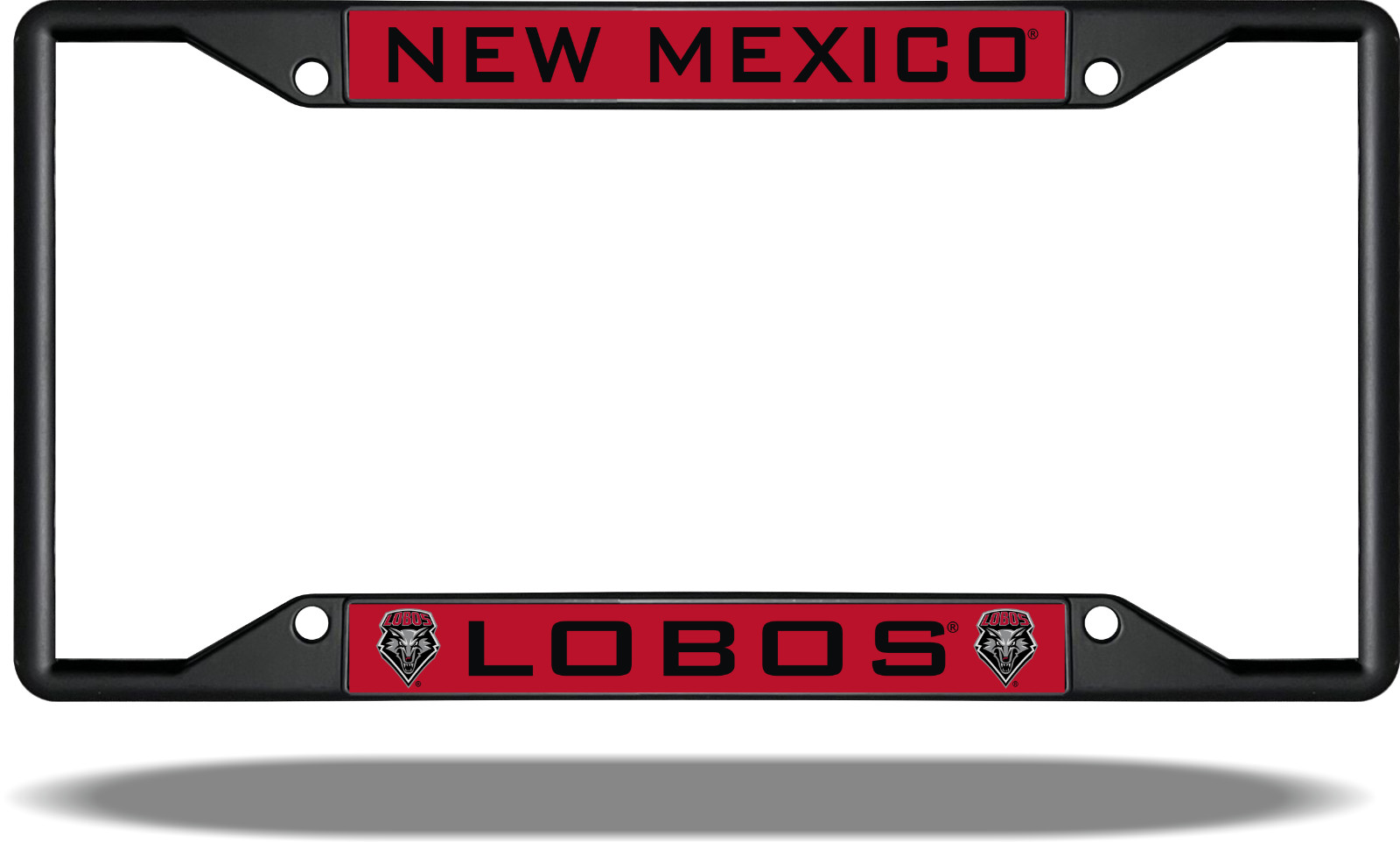 New Mexico LOBOS Black License Plate Frame