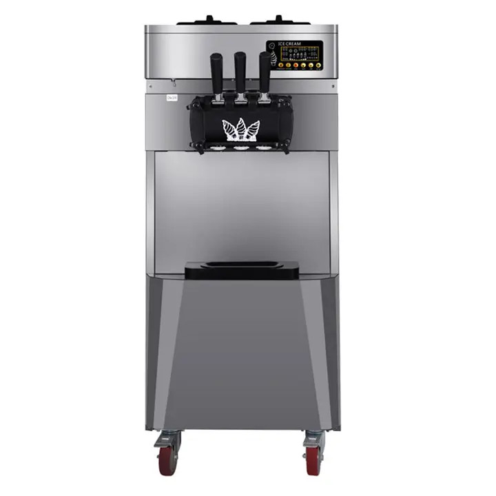 3Flavors Soft Serve Ice Cream Machine Commercial Ice Cream Maker Dual Compressor