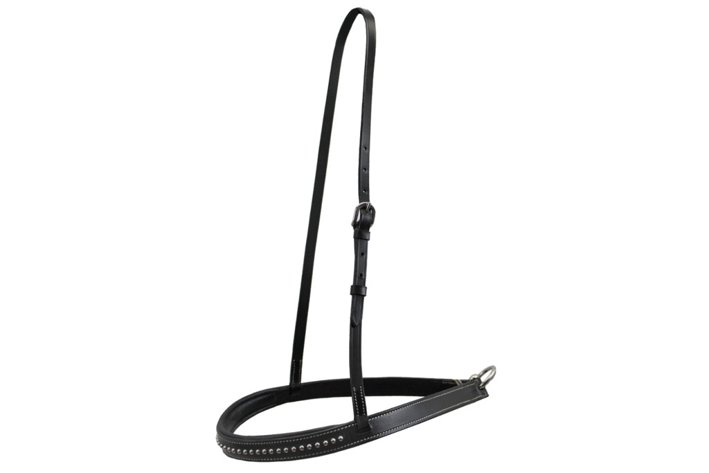 Tahoe Tack Starry Night Black Padded Leather Western Horse Noseband Black