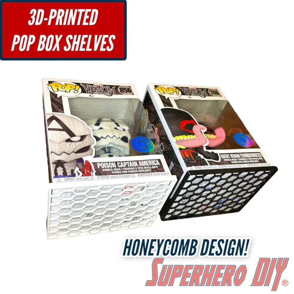 Hexagon Floating Shelves for Funko Pop Boxes | Screws included