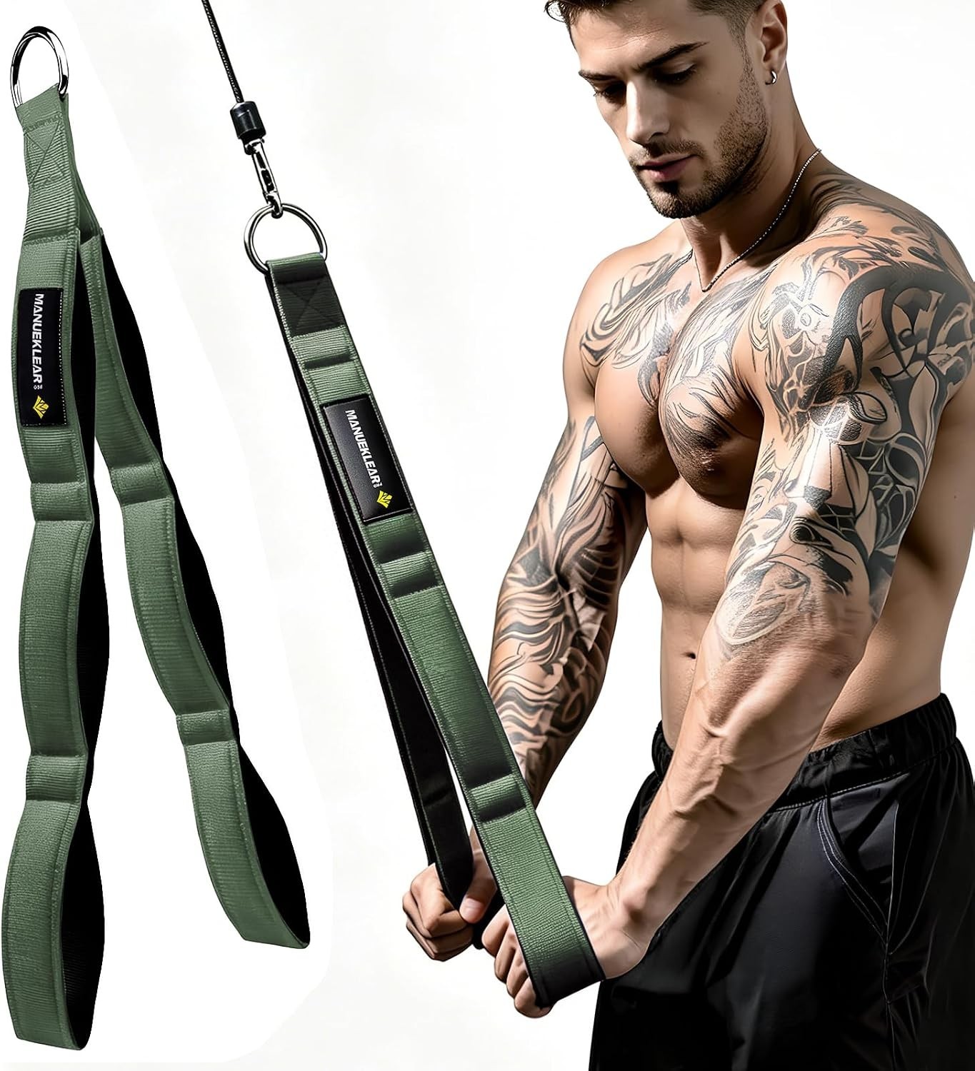Customizable Tricep Pull Rope with Neoprene Handles for Safe, Effective Training