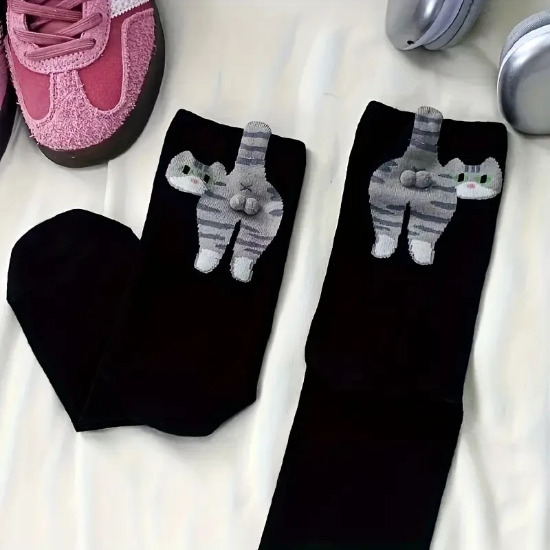 womens 2 pairs funny cat balls socks great gift idea one size fits all