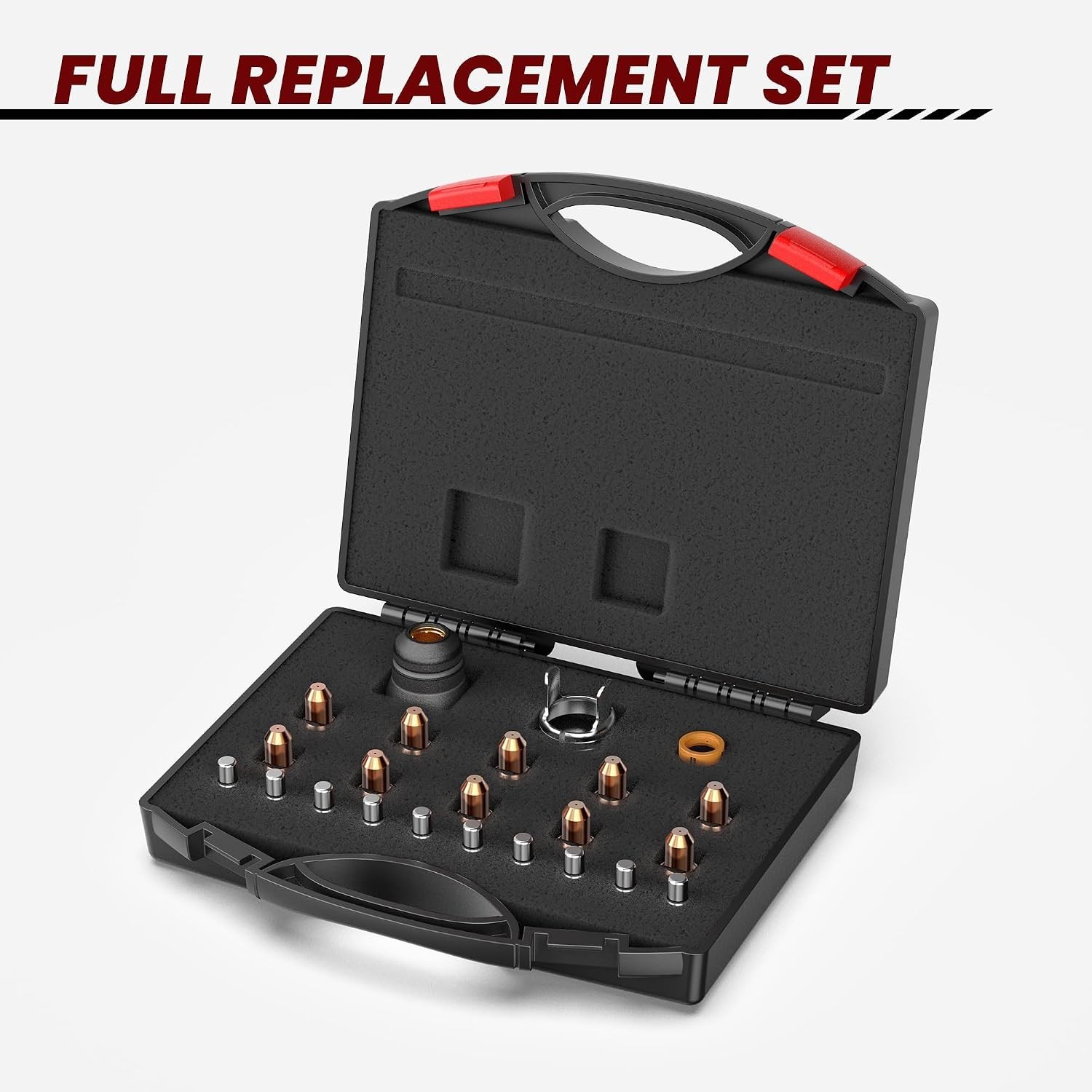 Complete Kit of 23Pcs Plasma Cutting Consumables for Efficient Torch Performance