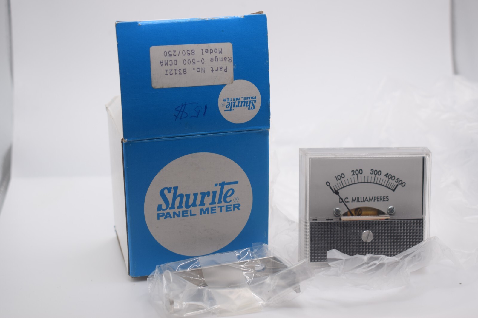 VINTAGE STEAMPUNK PANEL METER- NOS SHURITE 0-500 DC MILLIAMPERES