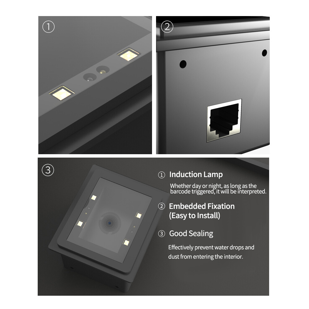 Embedded Barcode Scanner Self-Induction 1D/2D/QR Bar Code Reader Module F7C1